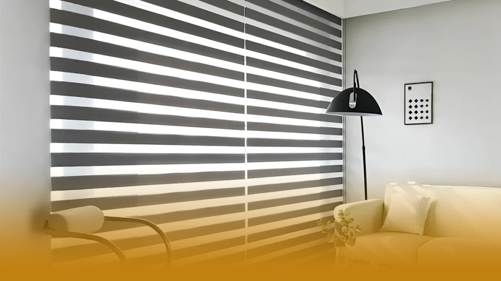 Custom window blinds in a modern Canadian home