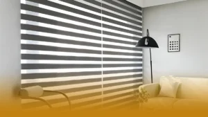 Custom window blinds in a modern Canadian home